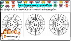 Διαδραστικά Φύλλα Εργασίας – Προπαίδεια